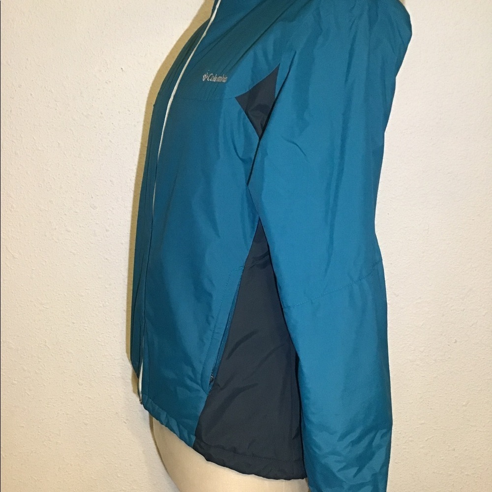 Columbia teal/black thermal coil soft shell unisex coat size medium - Picture 3 of 10